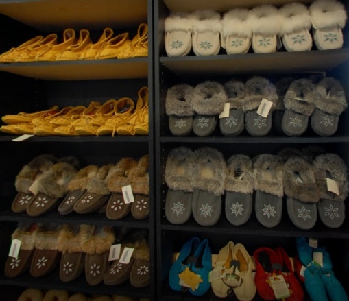 Wahta Station Store Moccasins Shelves